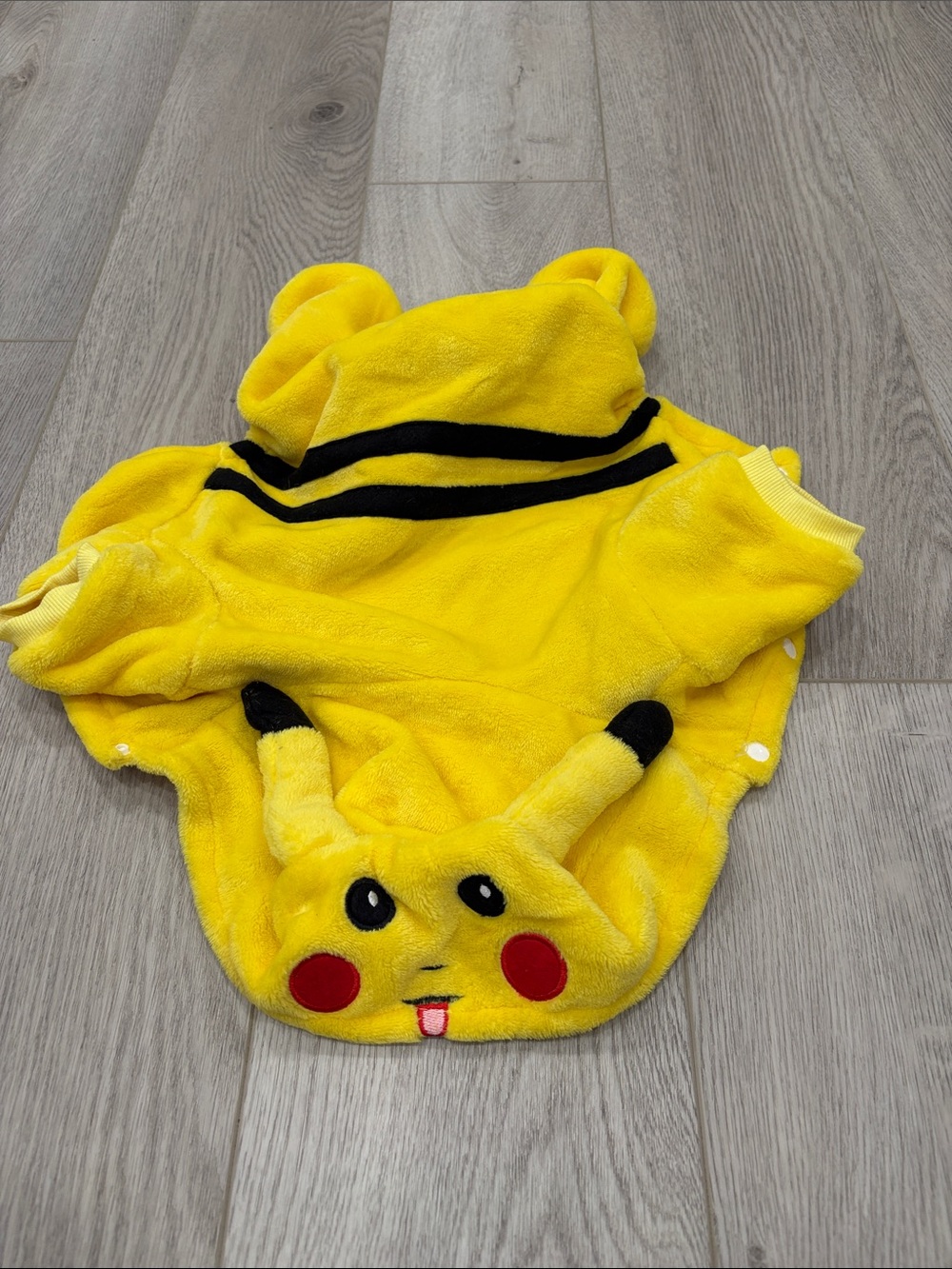 Yellow Plush Character Dog Hoodie - Bright Yellow size M